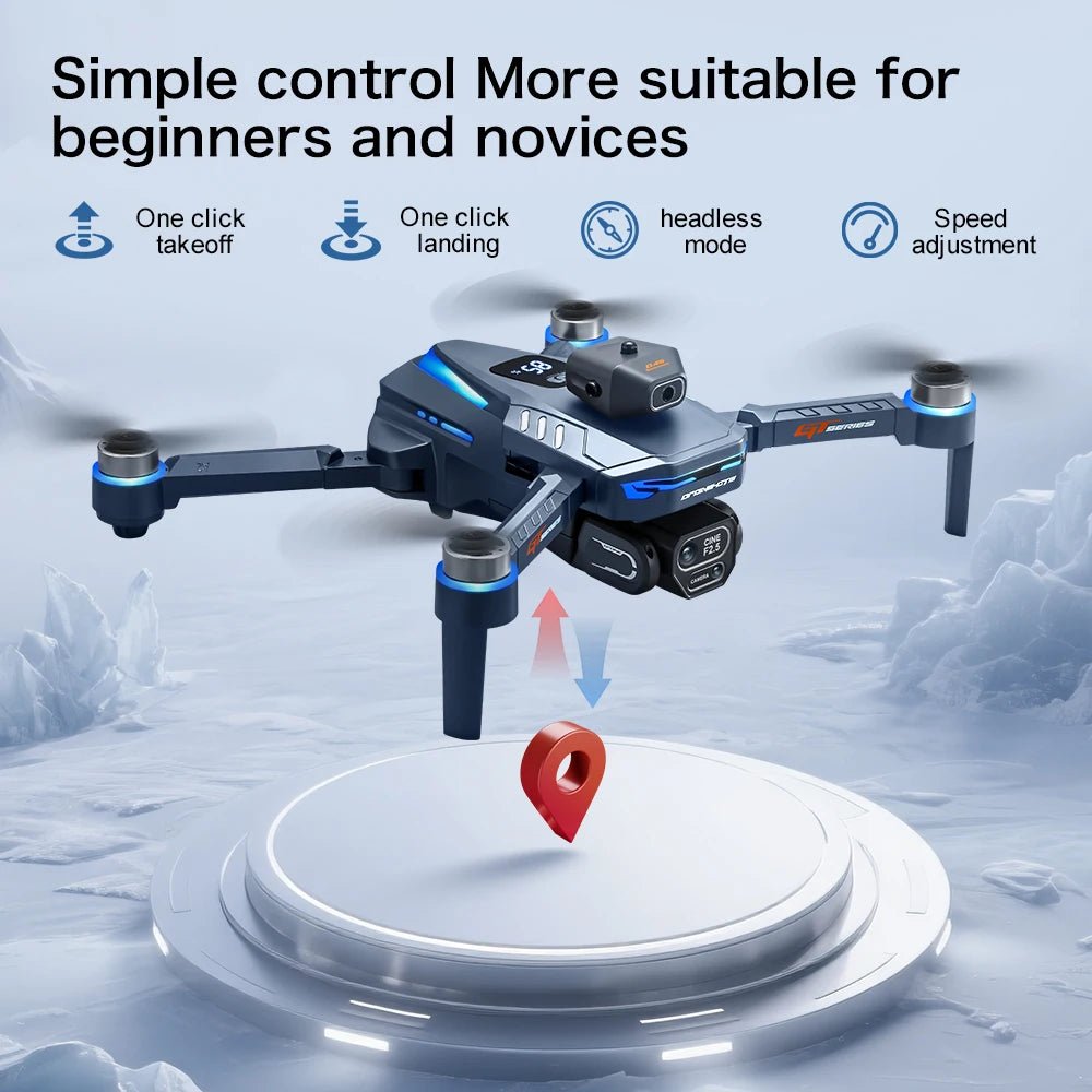 2025 Nouveaux drones GT8 FPV GPS 8K professionnels HD 360 ° Double caméra 5G WIFI moteurs sans balais évitement d'obstacles quadrirotor pliable