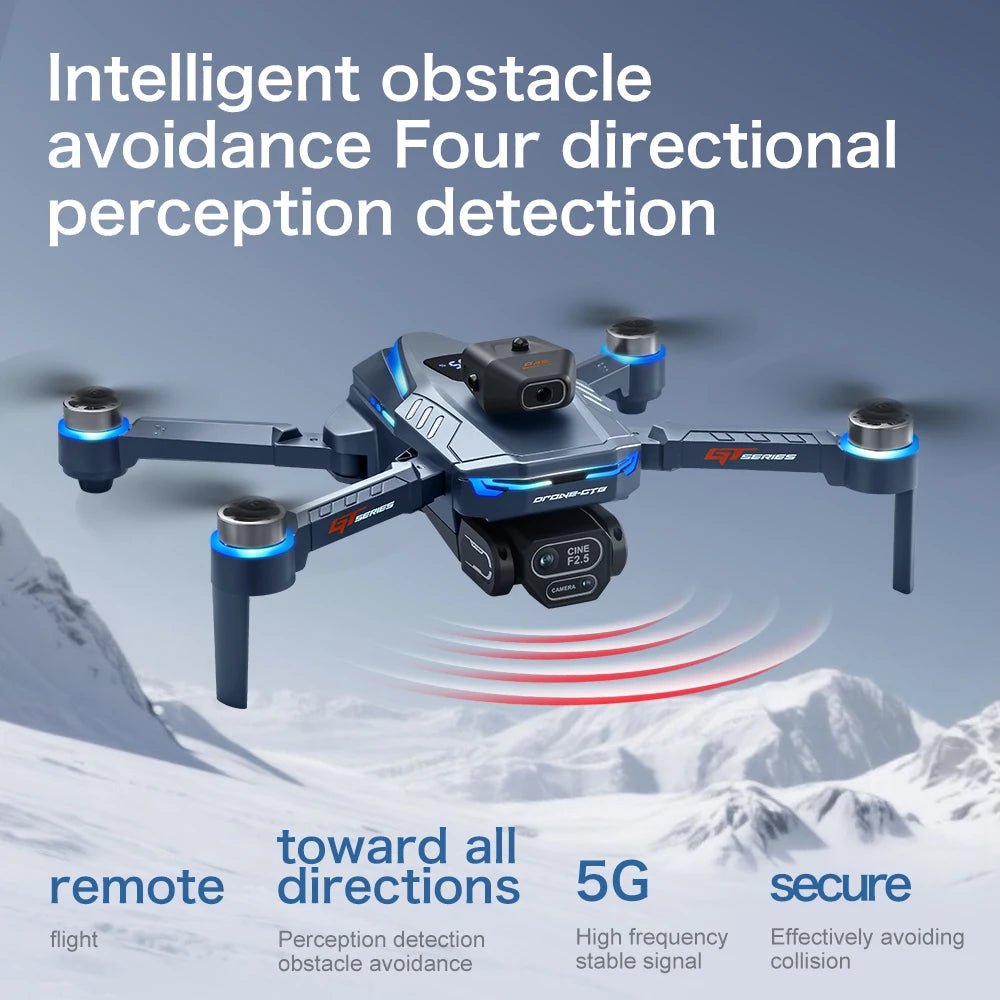 2025 Nouveaux drones GT8 FPV GPS 8K professionnels HD 360 ° Double caméra 5G WIFI moteurs sans balais évitement d'obstacles quadrirotor pliable