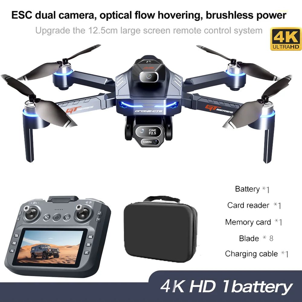 2025 Nouveaux drones GT8 FPV GPS 8K professionnels HD 360 ° Double caméra 5G WIFI moteurs sans balais évitement d'obstacles quadrirotor pliable