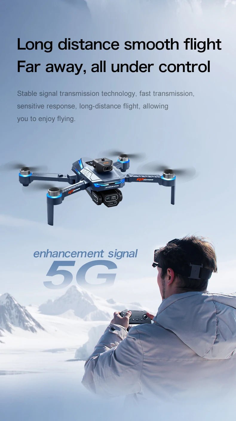 2025 Nouveaux drones GT8 FPV GPS 8K professionnels HD 360 ° Double caméra 5G WIFI moteurs sans balais évitement d'obstacles quadrirotor pliable