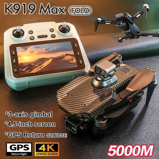 K919 MAX GPS Drone 4K Professional HD EIS Camera 3-Axis Gimbal HD 1920P