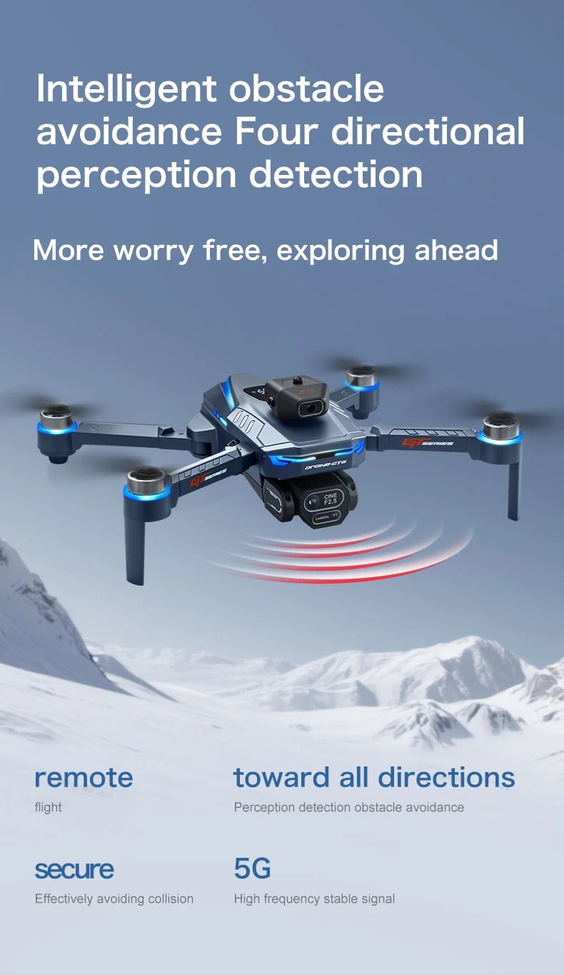 2025 Nouveaux drones GT8 FPV GPS 8K professionnels HD 360 ° Double caméra 5G WIFI moteurs sans balais évitement d'obstacles quadrirotor pliable