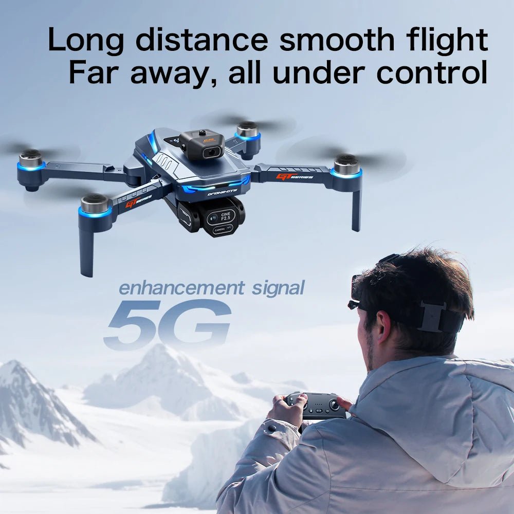 2025 Nouveaux drones GT8 FPV GPS 8K professionnels HD 360 ° Double caméra 5G WIFI moteurs sans balais évitement d'obstacles quadrirotor pliable