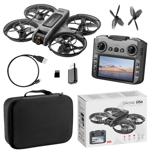 S156 Mini Drone avec écran intégré, caméra 480P, contrôle APP & télécommande – Pliable1601428868413-Grey-S156 DroneSuperlieur