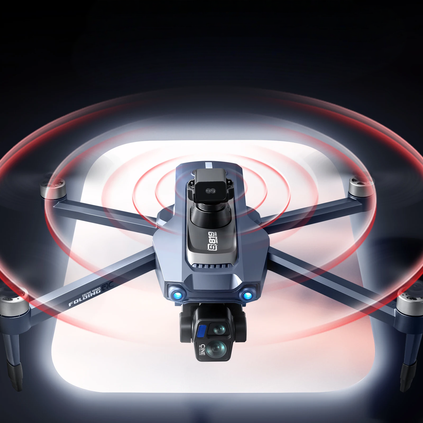 Drone S819 GPS HD avec Télécommande à Écran et 2 Batteries