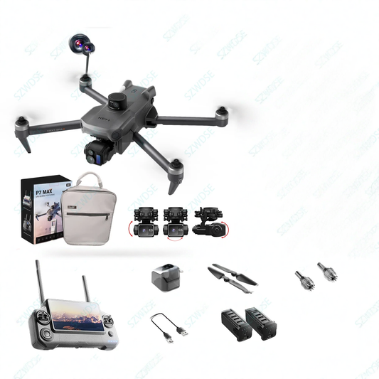 P7 MAX 5G FPV Drone GPS Drone Camera 3-axis Gimbal folk Screen Remote Control Control Gimble Mini RC UAV With Obstacle Avoidance