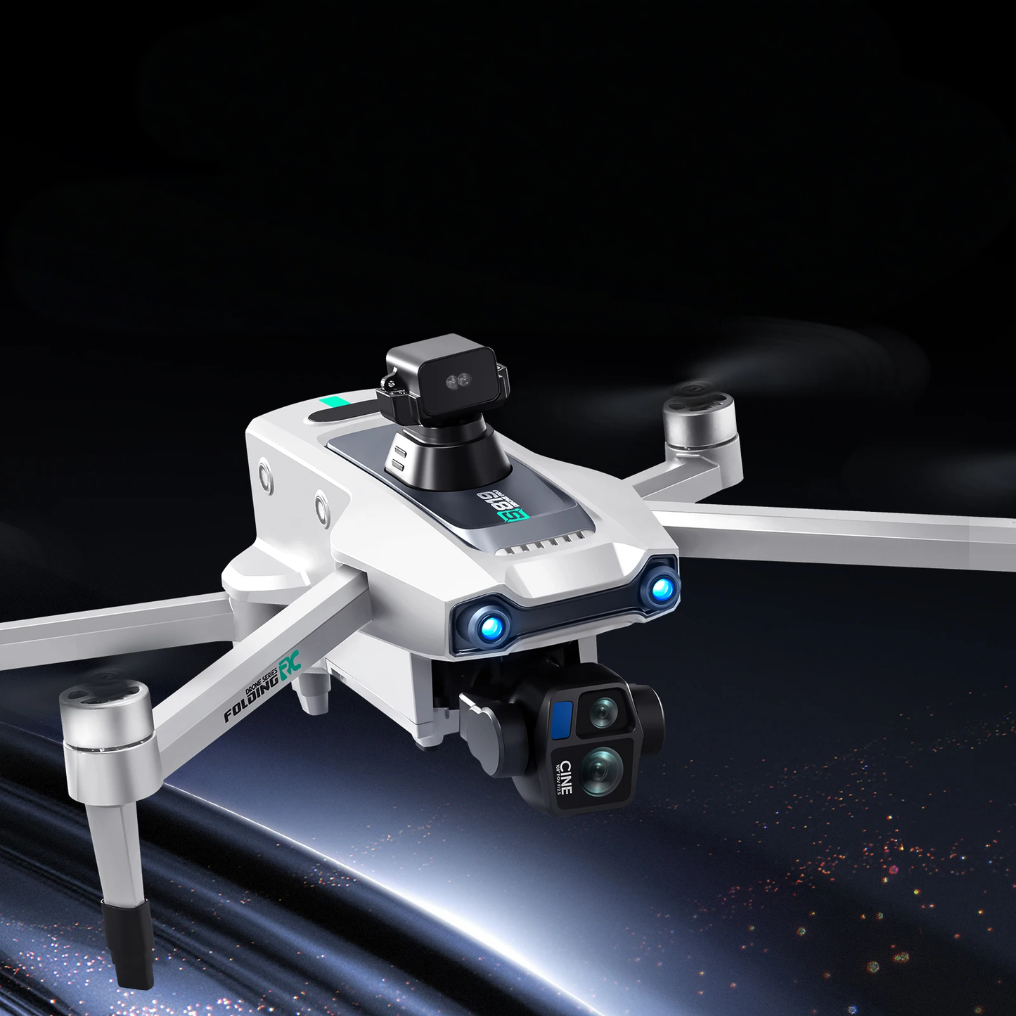 Drone S819 GPS HD avec Télécommande à Écran et 2 Batteries