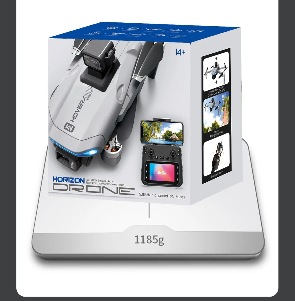 Drone X40 MAX 8K avec Caméra Double, Nacelle 3 Axes et GPS FPV