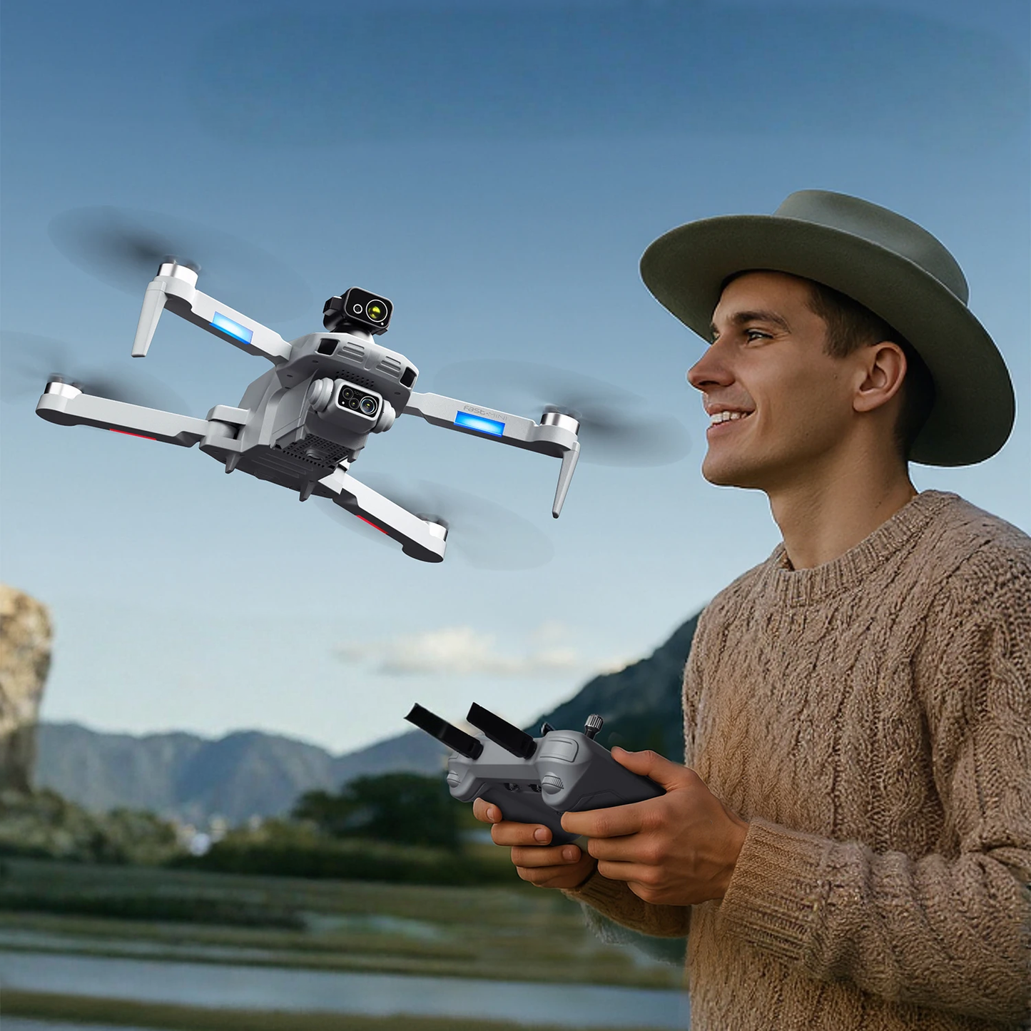 4DRC F8 pro MAX Drone Télécommandé 5G WIFI Écran Quadcopter 8K HD Dual Camera FPV Avec Évitement Obstacles Jouet Drone