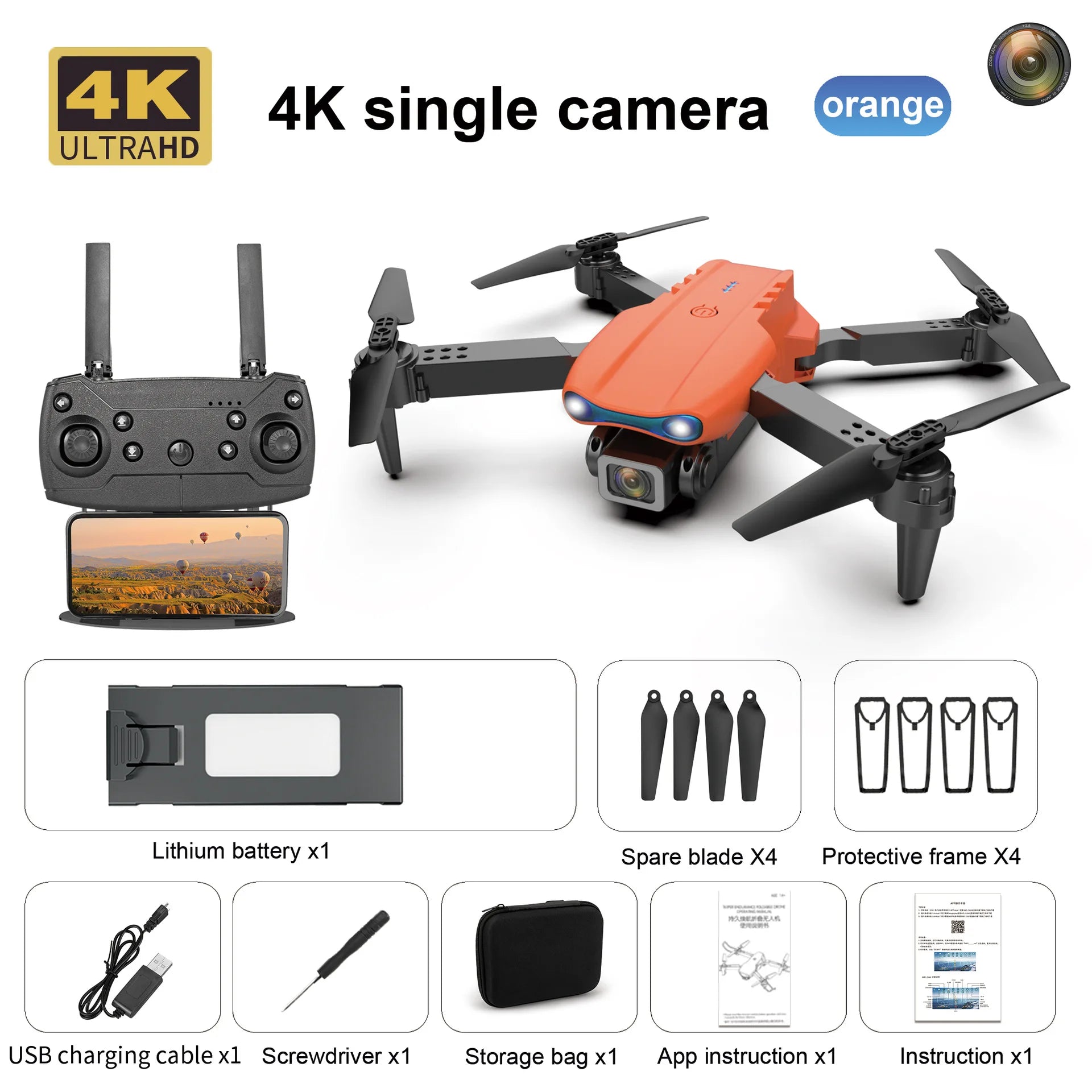 Professional drone E99 HD 4k aerial camera WiFi FPV one - click tumbling Mini quadcopter RC helicopter Children's toy holiday giftDrone avec caméraDimensionnel Dimensionnel