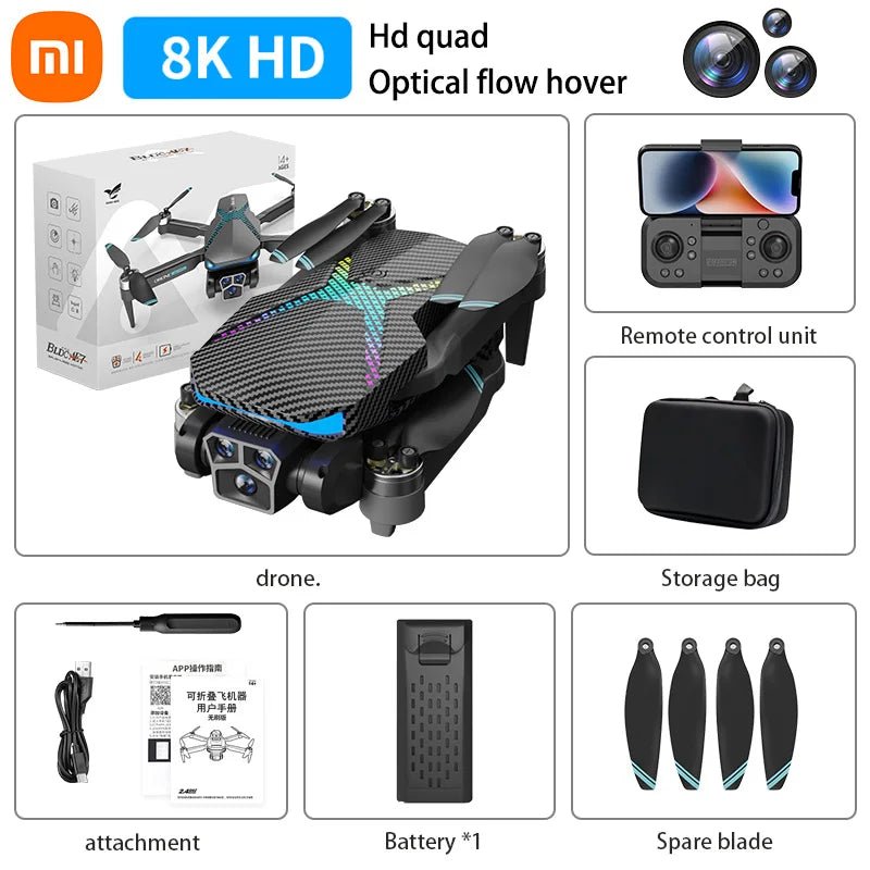 Xiaomi 8K HD AE7 Drone 5G Professional Aerial Photography Omnidirectional Obstacle Avoidance Quadrotor Distance 10000M 2024Drone avec caméraDimensionnel Dimensionnel