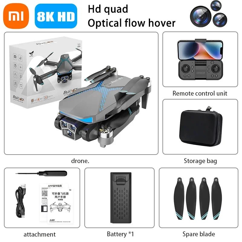 Xiaomi 8K HD AE7 Drone 5G Professional Aerial Photography Omnidirectional Obstacle Avoidance Quadrotor Distance 10000M 2024Drone avec caméraDimensionnel Dimensionnel