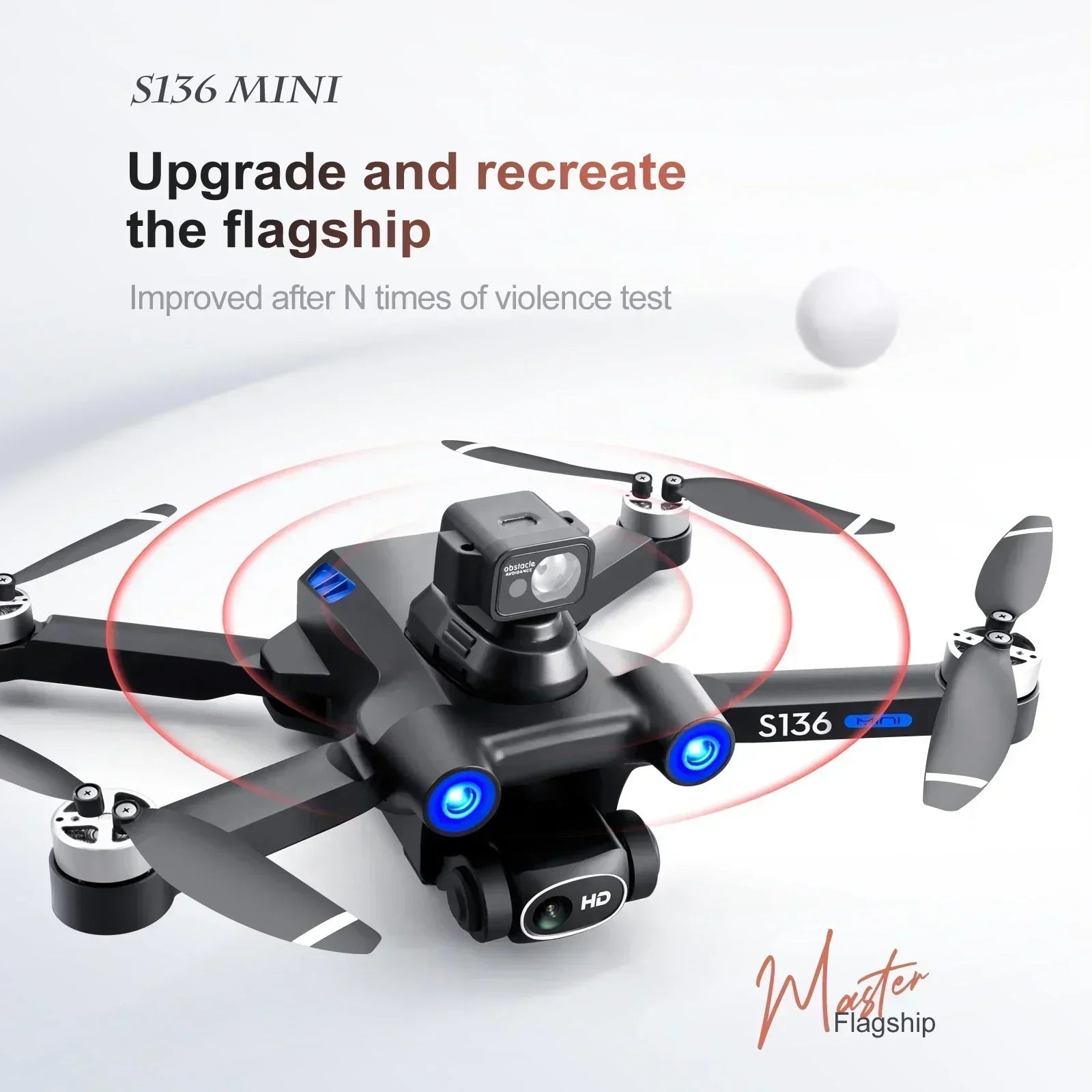 S136 Max GPS Rc Drone 4K HD Dual Camera Professional Photography Obstacle Avoidance Brushless Helicopter Foldable QuadcopterDrone avec caméraDimensionnel Dimensionnel