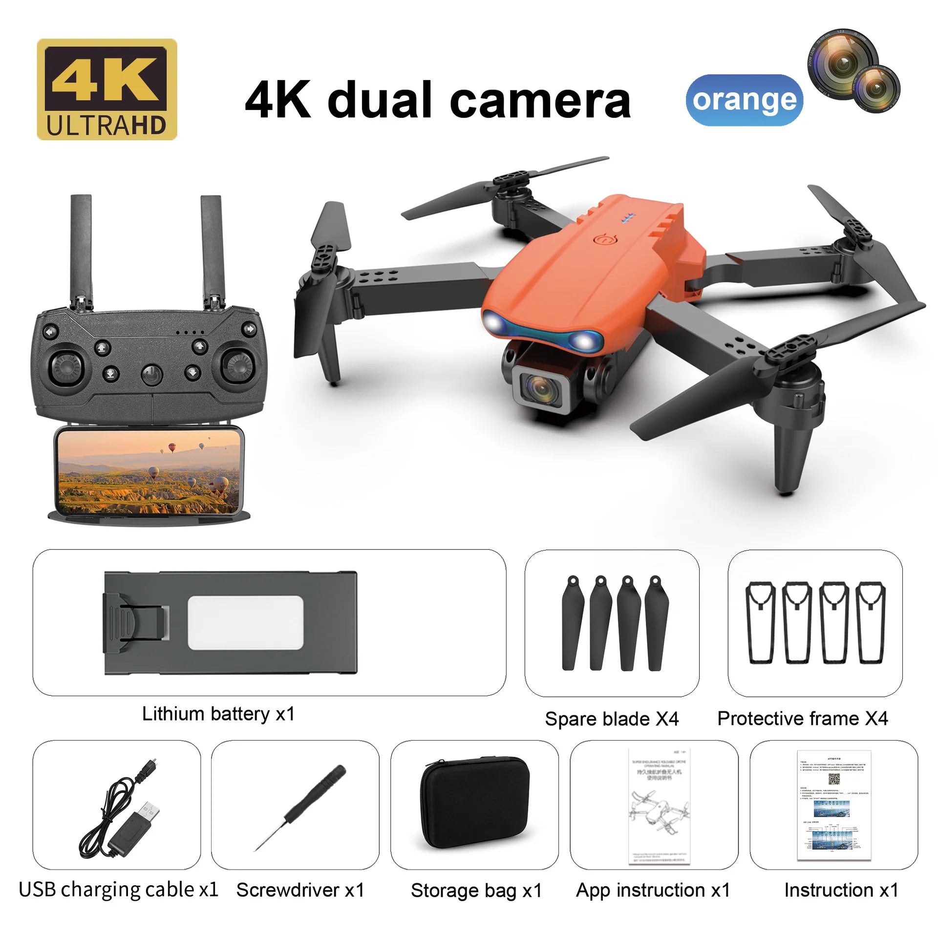 Professional drone E99 HD 4k aerial camera WiFi FPV one - click tumbling Mini quadcopter RC helicopter Children's toy holiday giftDrone avec caméraDimensionnel Dimensionnel