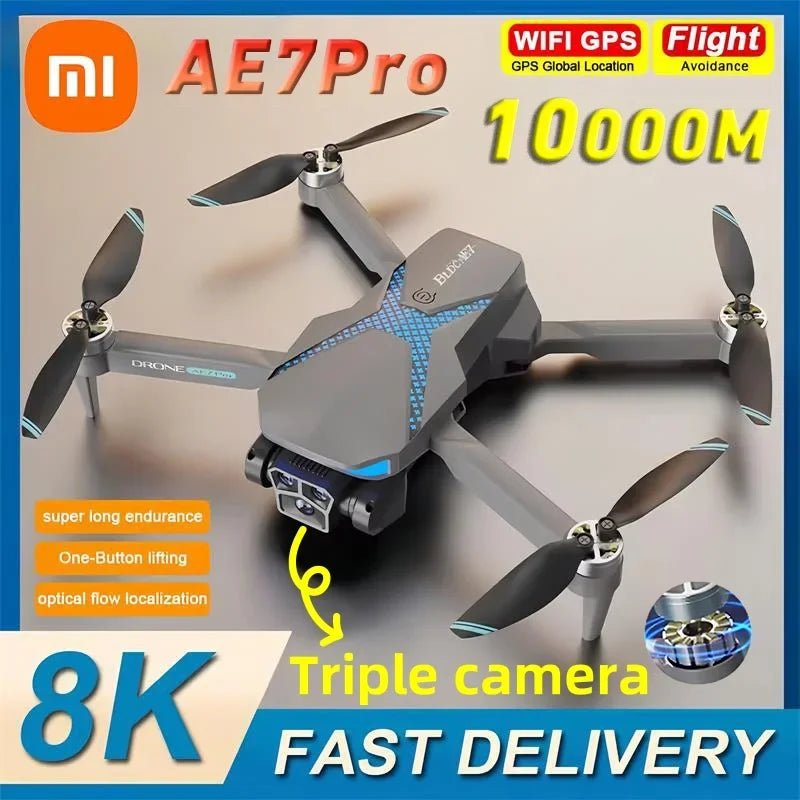 Xiaomi 8K HD AE7 Drone 5G Professional Aerial Photography Omnidirectional Obstacle Avoidance Quadrotor Distance 10000M 2024Drone avec caméraDimensionnel Dimensionnel