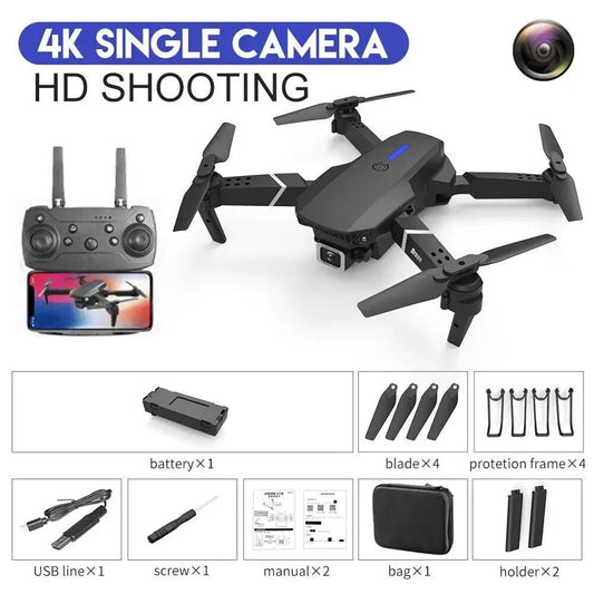 2024 E88Pro RC Drone 4K 1080P Wide Angle HD CameraDrone avec caméraDimensionnel Dimensionnel