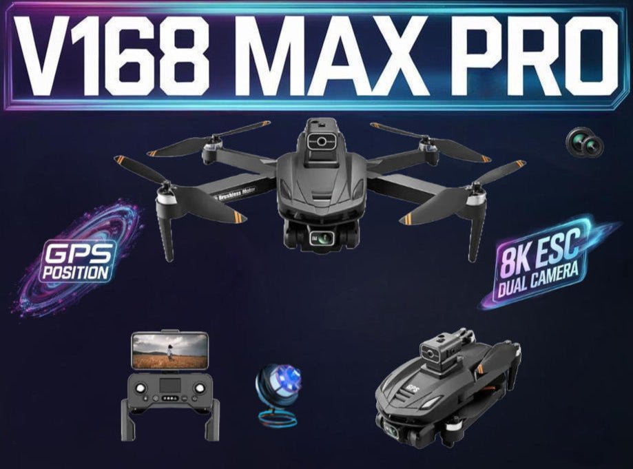 V168 Drone Professinal Three Camera 8K Wide Angle Optical GPS Localization Four - way ObstacleDrone avec caméraDimensionnel DimensionnelV168 Drone Professinal Three Camera 8K Wide Angle Optical GPS Localization Four - way Obstacle